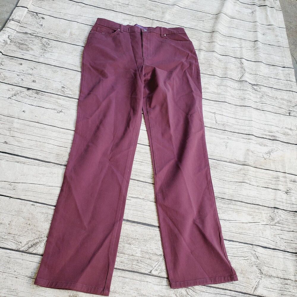 Gloria Vanderbilt Red Tapered Leg Classic Rise Jeans Size 12 Tall
